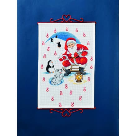 Permin Broderikit Tomten & Pingvinerna 40x60cm