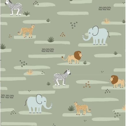 Bomullsjersey Print Tyg 150 cm 026 Djur - 50 cm