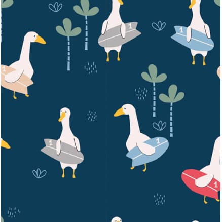 Bomullsjersey Print Tyg 150 cm 008 Fåglar - 50cm