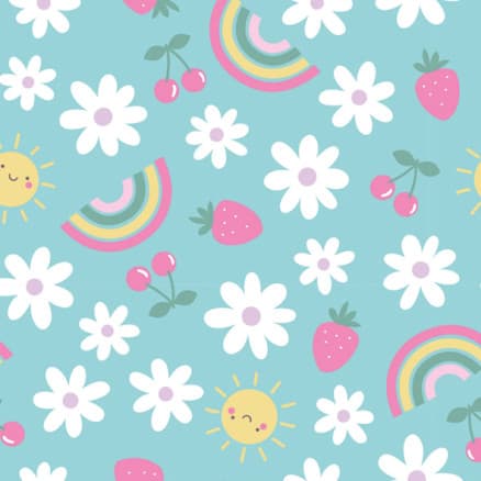 Bomullsjersey Print Tyg 150 cm 021 Blommor - 50 cm