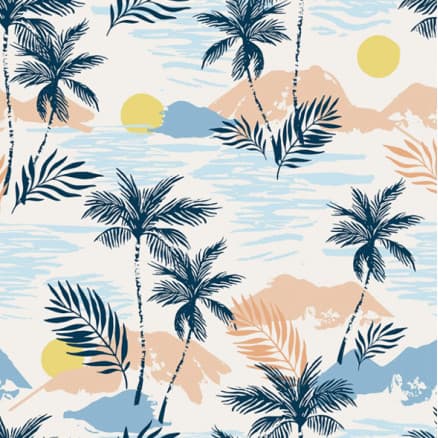 Bomullsjersey Print Tyg 150 cm 051 Palmer - 50 cm