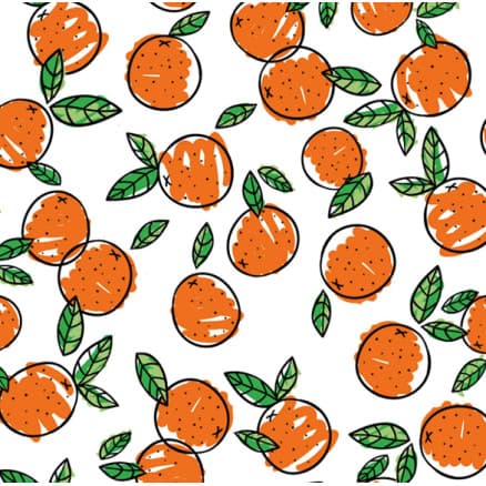 Bomullsjersey Print Tyg 150 cm 050 Apelsiner - 50cm
