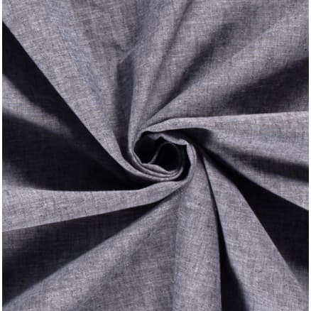 Lin/Bomull Melange Tyg 145cm 008 Grå - 50cm