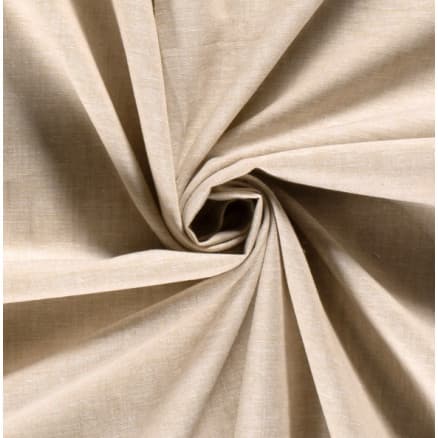 Lin/bomull Melange Tyg 145cm 052 Sandfärgad - 50cm