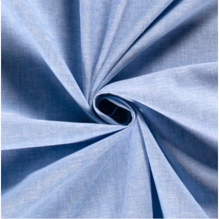 Lin/Bomull Melange Tyg 145cm 003 Baby Blue - 50cm