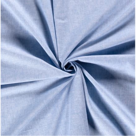 Lin/Bomull m/Ränder 145cm 003 Baby Blue - 50cm