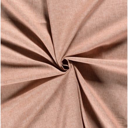 Lin/Bomull m/Ränder 145cm 056 Orange - 50cm