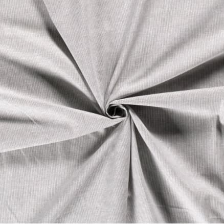 Lin/Bomull m/Ränder 145cm 061 Ljusgrå - 50cm
