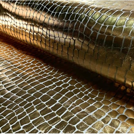 Polyester Jersey m/Folieprint 150cm 80 Guld - 50cm
