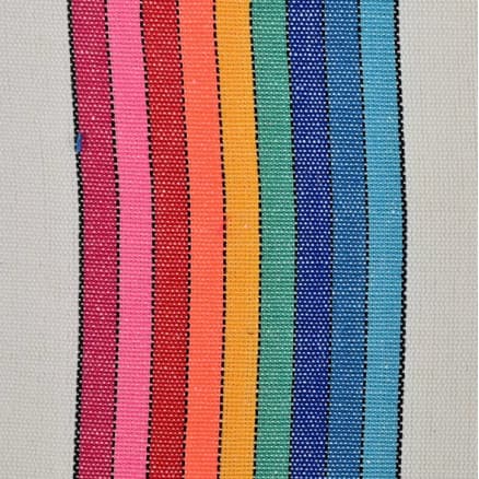 Canvas m/Ränder Tyg 150cm 151 Multi - 50 cm