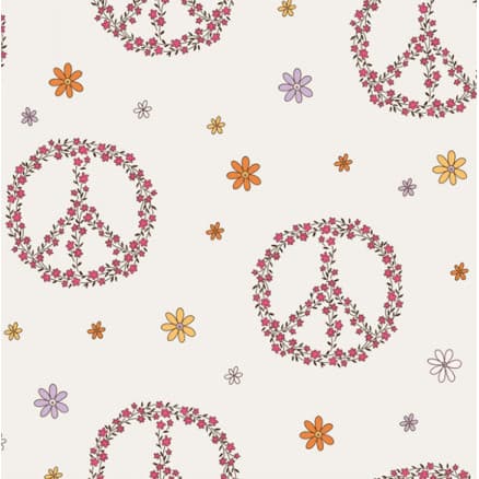 Bomullsjersey Print Tyg 150cm 051 Fredstecken - 50cm