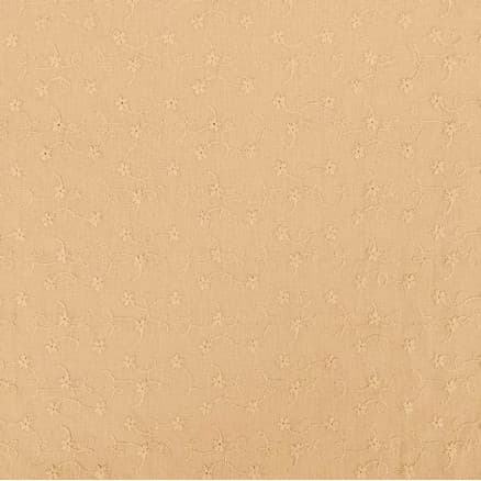 Bomullstyg med broderi 135cm 1652 Beige - 50cm