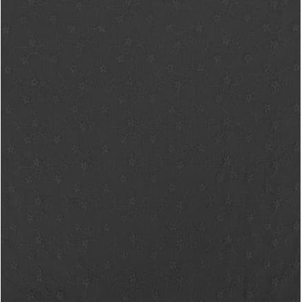 Bomullstyg med broderi 135cm 069 Svart - 50cm
