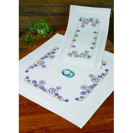 Permin Broderikit Blomstring 40x80cm