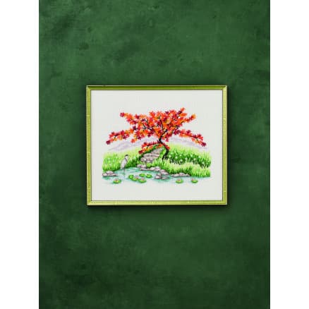 Permin Broderikit Japansk lönn & häger 43x36cm