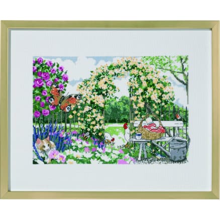Permin Broderikit Blomsterträdgård 50x40cm
