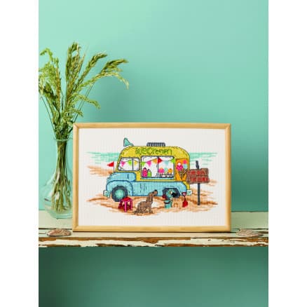 Permin Broderikit Icecream truck 30x20cm