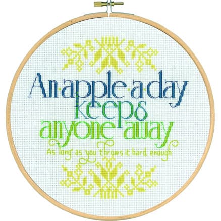 Permin Broderikit An Apple a Day Ø20cm