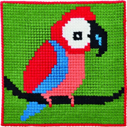Permin Broderikit Barnstramalj Ara 25x25cm