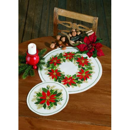 Permin Broderikit Julstjärnor Ø42cm