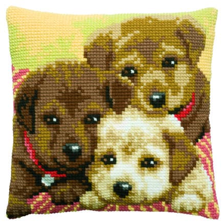 Permin Broderikit Stramalj m/garn valpar 40x40cm
