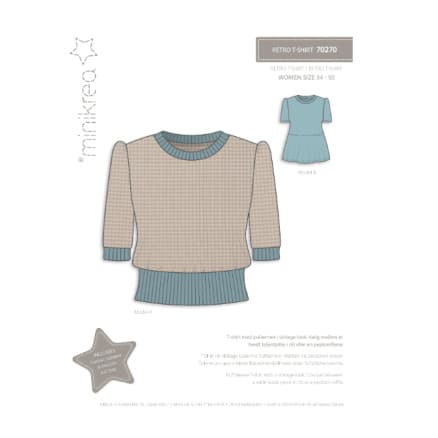 MiniKrea Snittm�nster 70270 T-shirt med puff�rmar Storlek 34-50