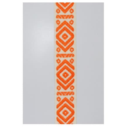 Väskrem Bomull/Polyester 38mm Natur/Orange - 50 cm
