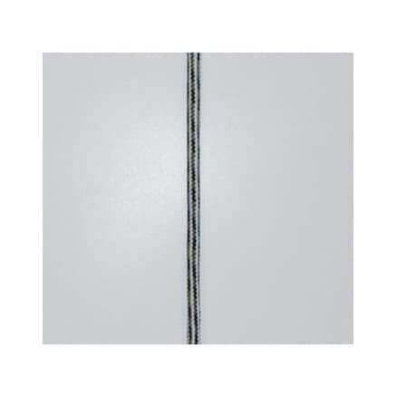 Anoraksnöre Polyester 6mm Grå/Svart - 50 cm