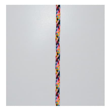 Anoraksnöre i polyester 7mm Rosa/Blå/Orange - 50 cm