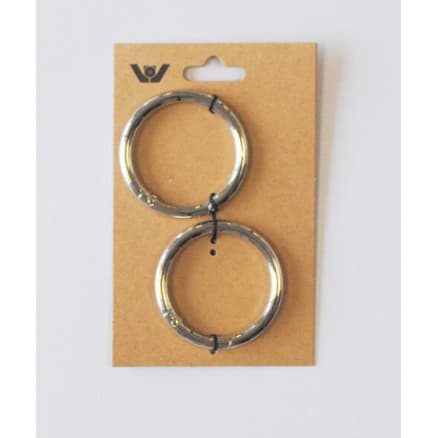 Karbinhake Ring 32mm Silver - 2 st.
