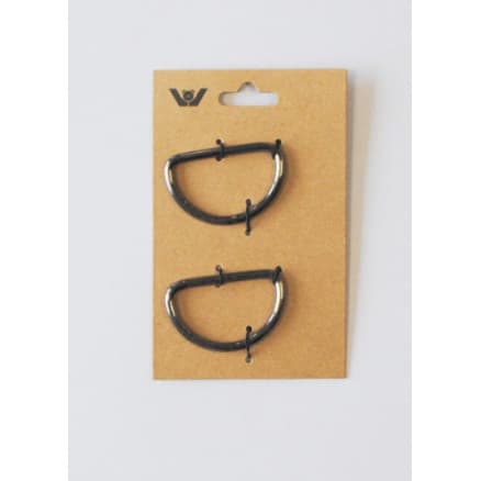 D-ring 38mm Gun Metal - 2 st