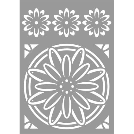 Stenciler/Schablon Blommor 15 x 21 cm
