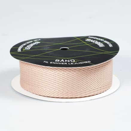 Infinity Hearts Väskrem Fiskbensmönstrad Polyester 38mm 010 Sand - 3m