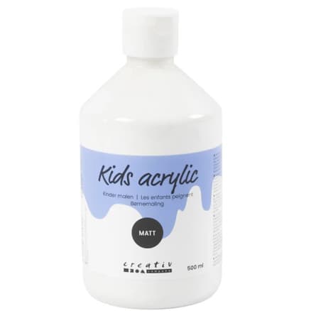 A-Color akrylfärg, vit, 02 - matt (affischfärg), 500ml