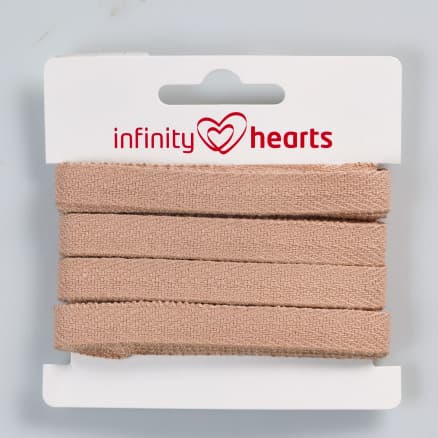 Infinity Hearts Bomullsband Fiskbensvävt 10mm 16 Sand - 5m