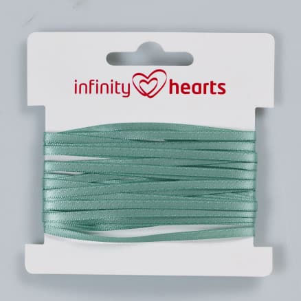 Infinity Hearts Satinband Dubbelsidigt 3mm 577 Dov Grön - 5m