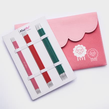 KnitPro Zing Strumpstickeset Aluminium 15 cm 2-4 mm 5 storlekar