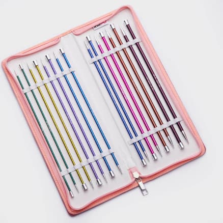 KnitPro Zing Jumperstickorset Aluminium 25 cm 2,5-6 mm 8 storleklar