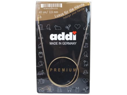 Addi Turbo Rundstickor Mässing 40cm 2,50mm / 15.7in US1½