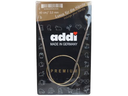 Addi Turbo Rundstickor Mässing 40cm 3,00mm / 15.7in US2Â½