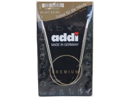 Addi Turbo Rundstickor Mässing 40cm 5,00mm / 15.7in US8