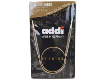 Addi Turbo Rundstickor Mässing 40cm 6,00mm / 15.7in US10