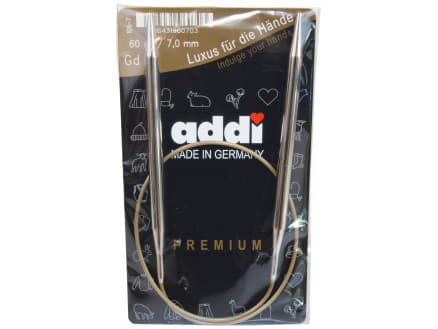 Addi Turbo Rundstickor Mässing 60cm 7,00mm / 23.6in US10Â¾