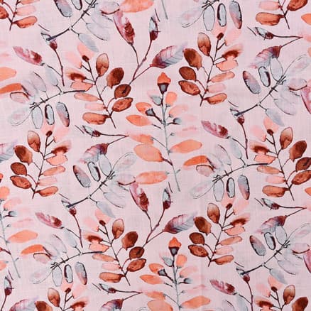 Lin/Viskos Jersey Tyg 1442 Blommor - 50cm