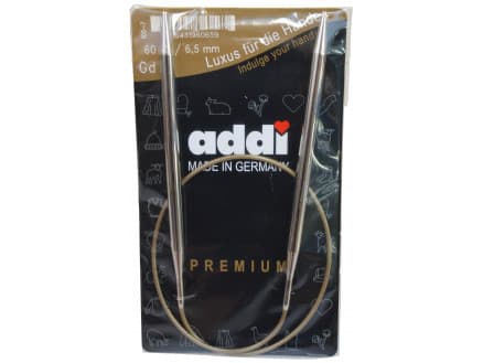 Addi Turbo Rundstickor Mässing 60cm 6,50mm / 23.6in US10Â½