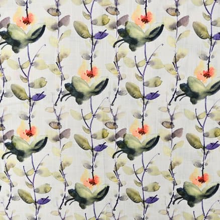 Lin/Viskos Jersey Tyg 151 Blommor - 50cm