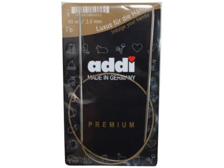 Addi Turbo Rundstickor Mässing 60cm 2,50mm / 23.6in US1Â½