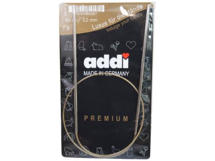 Addi Turbo Rundstickor Mässing 60cm 3,00mm / 23.6in US2Â½