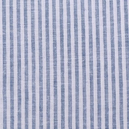 Lin/Bomull Jersey Randigt Tyg 150cm 069 Svart - 50cm