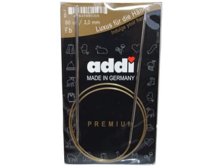 Addi Turbo Rundstickor Mässing 80cm 3,00mm / 31.5in US2Â½